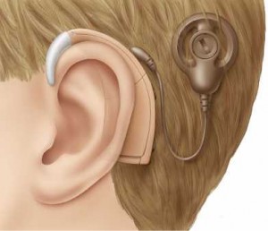 behind the ear