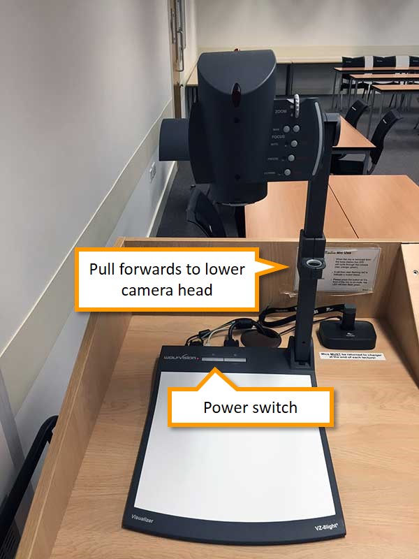 How to lower the visualiser's head: