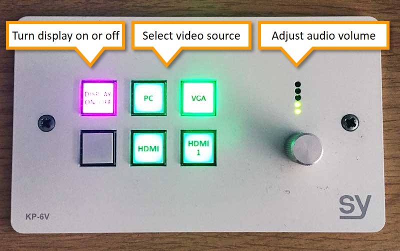 Button control panel