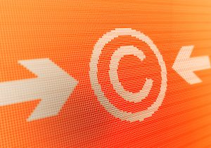 Copyright on digital background