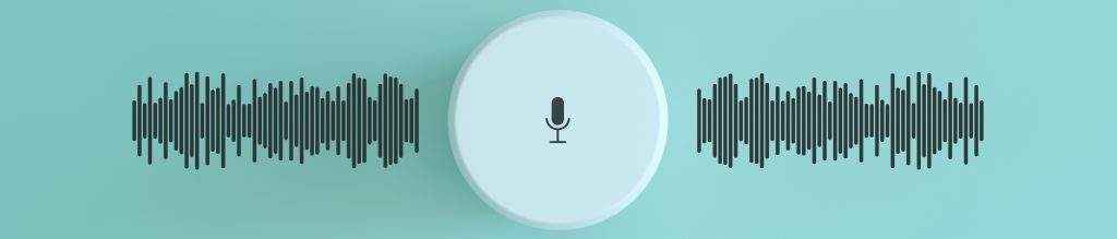 Audio button with waveform