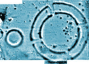 Magnetogram of the Kreisgabenanlage (Circular Ditched Enclosure) at Kleinrötz. An example of Neolithic ditched enclosure.