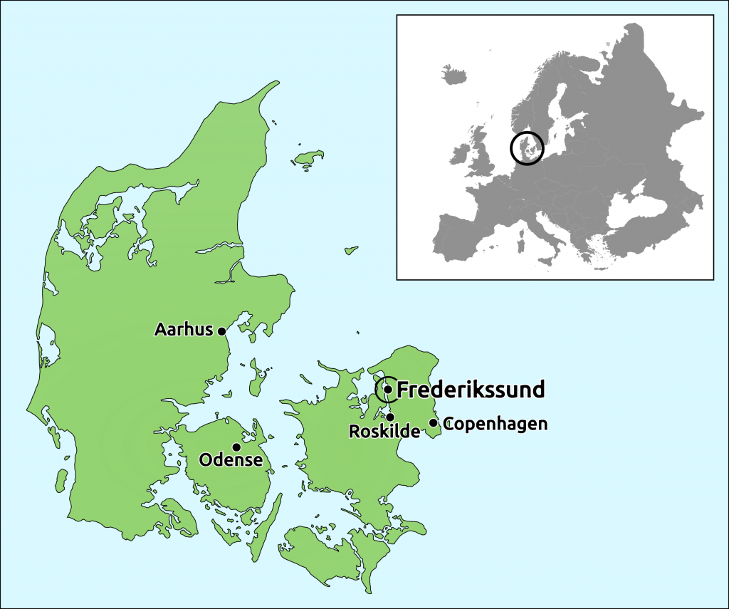 Location of the Neolithic Palisaded Enclosure at Torøgelgårdsvej, near Frederikssund, Denmark