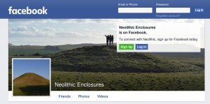 Screen capture of the Facebook page 'Neolithic Enclosures'