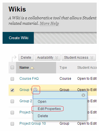 Edit Properties