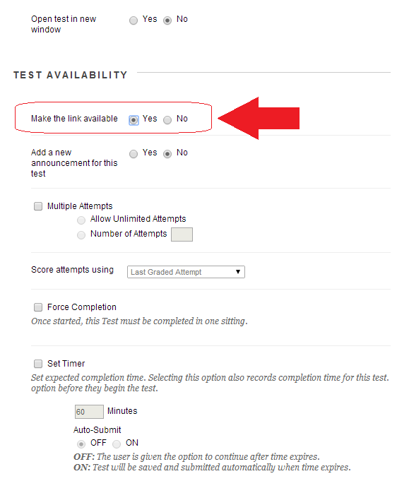 Test Availability