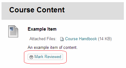 Mark Reviewed Screenshot