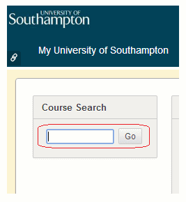 Course Search Box