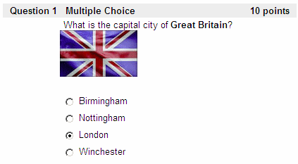 Example Question Types: Multiple Choice