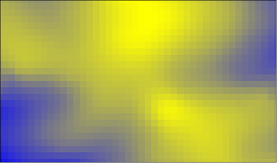 Figure 4: A continuous grid of shades with height represented as a shade between blue and yellow