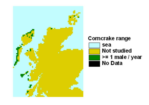 Figure 1: Corncrake range
