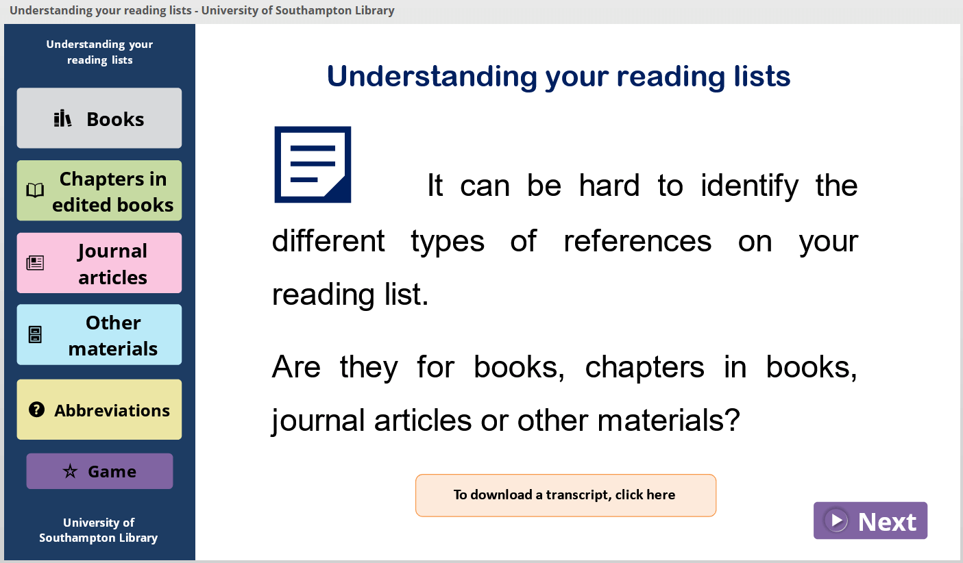 Understanding your reading list
