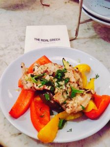 Chicken main course of the Athenian Set at The Real Greek