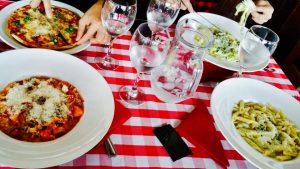 Selection of Pastas and Pizza available at The Picolo Mondo.