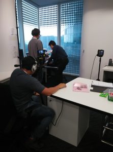 Our research base in IHPC Singapore, with Nick explaining his work