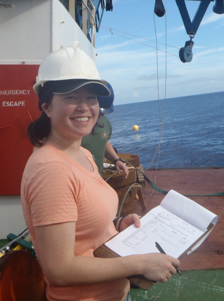 Sunny working weather at 26N in the Atlantic on the RRS Discovery (D359, 2010). Mooring work is much the same as in the Southern Ocean.