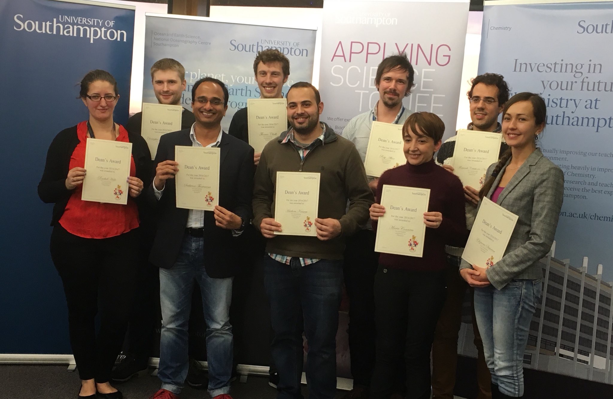 Dean's prize winners 2017