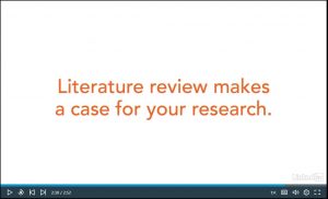 LinkedIn Learning tutorial about developing your literature review