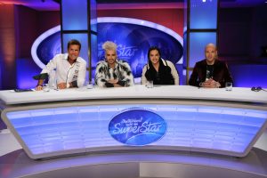 Die Jury: (v.li.) Dieter Bohlen, Bill Kaulitz, Tom Kaulitz und Mateo