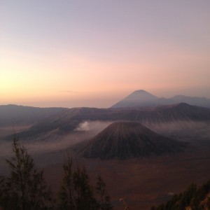 Sunrise over Mount Bromo in East Java after a 2am wake up and jeep ride through the mountains