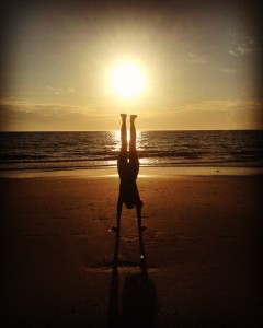 Handstand on Henley Beach!