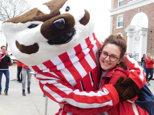 Bucky Badger and I became best friends.