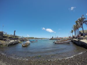 Small harbour for fishing boats in the centre of the town