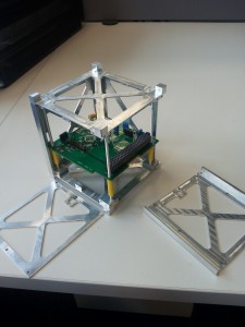 First dress rehearsal of the on-board computer and the load-bearding CubeSat structure.