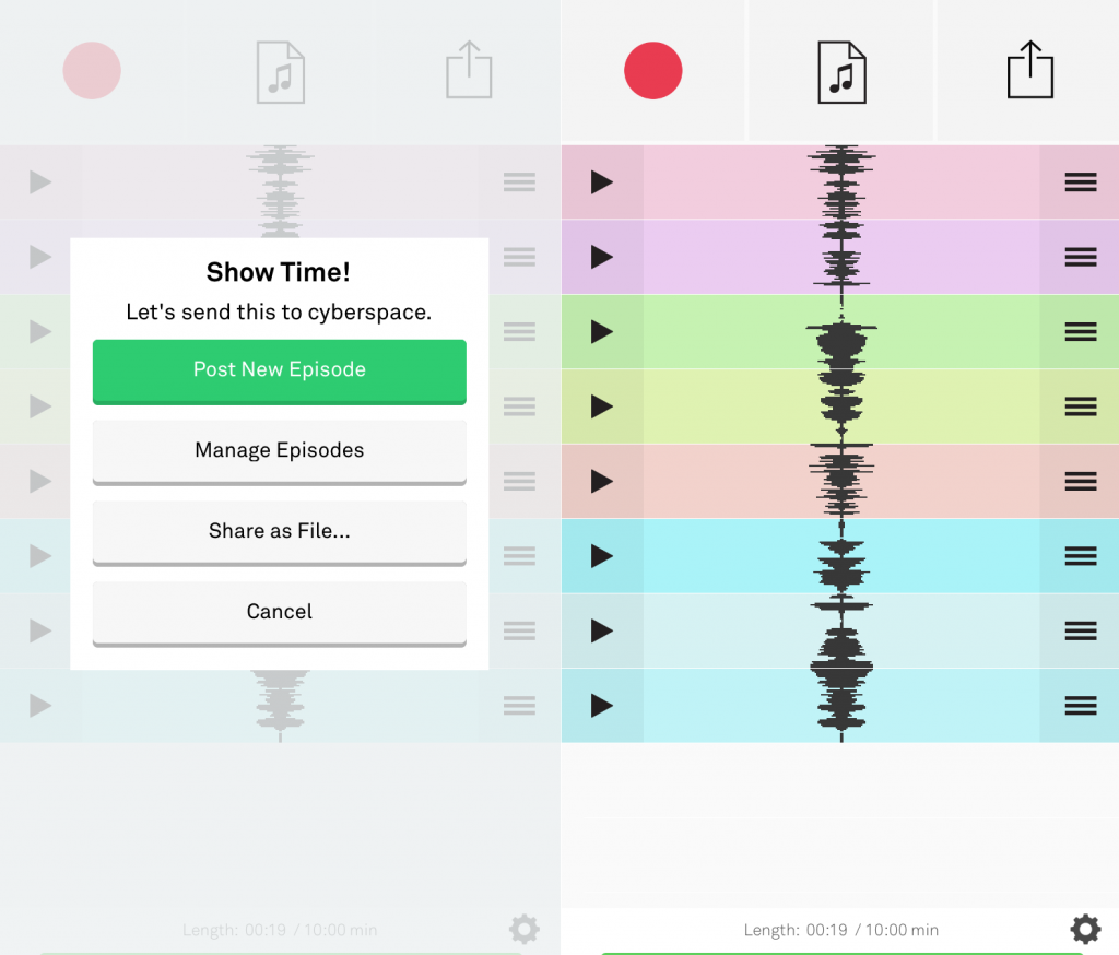 Screenshots showing Opinion app.