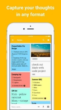 A mobile phone with Google Keep on it.