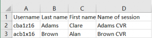 Extract from an Excel spreadsheet.