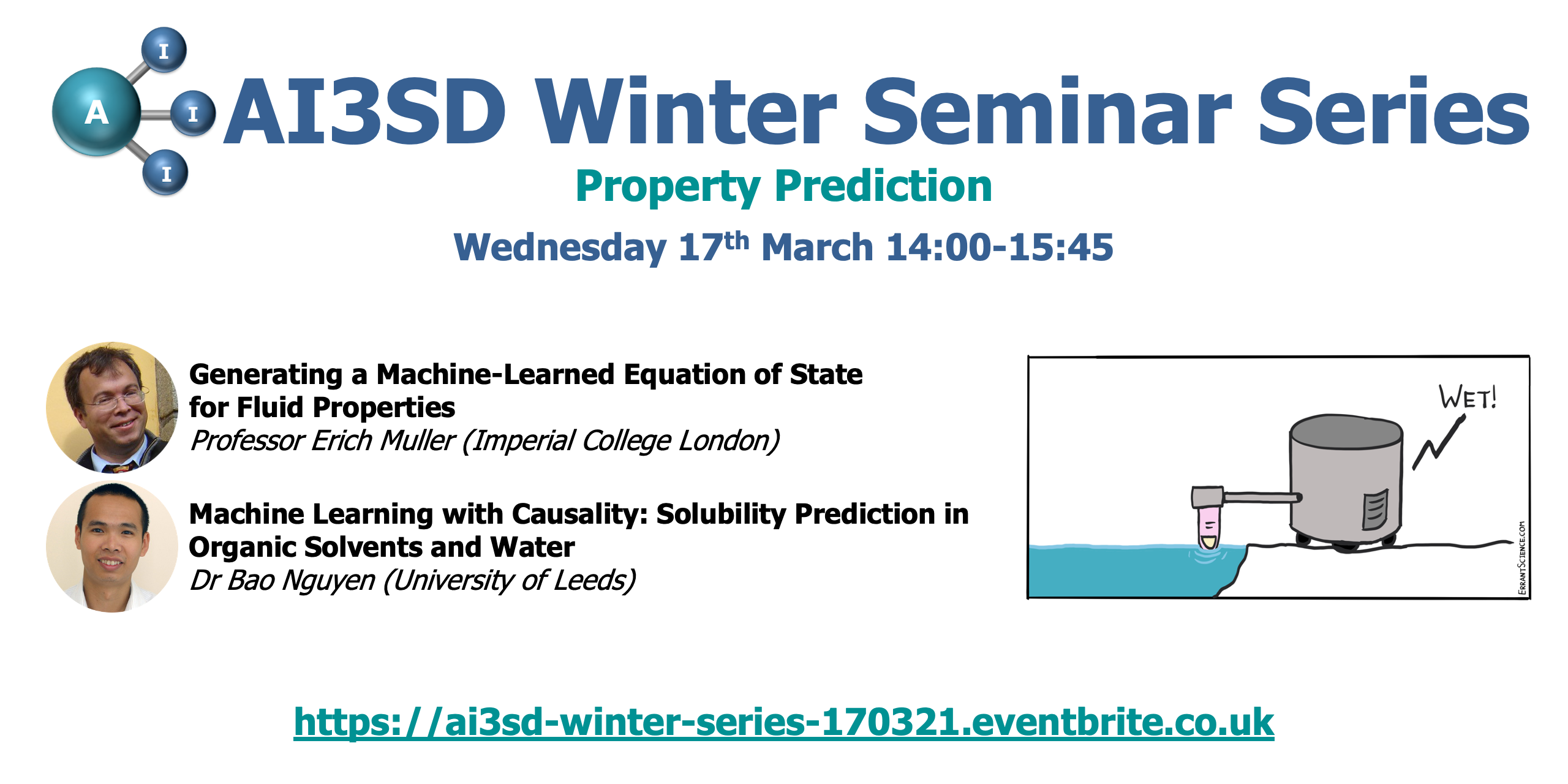 Read more about the article 17/03/2021 – AI3SD Winter Seminar Series: Property Prediction