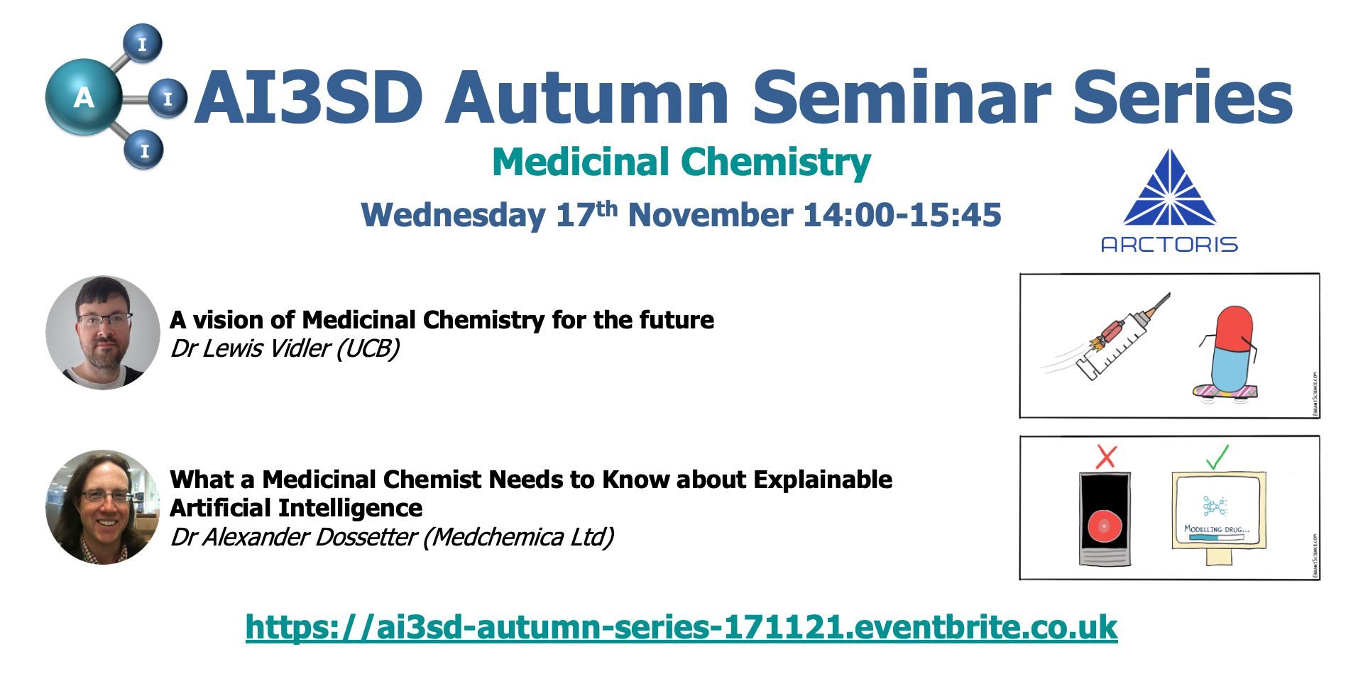 Read more about the article 17/11/2021 – AI3SD Autumn Seminar VI – Medicinal Chemistry