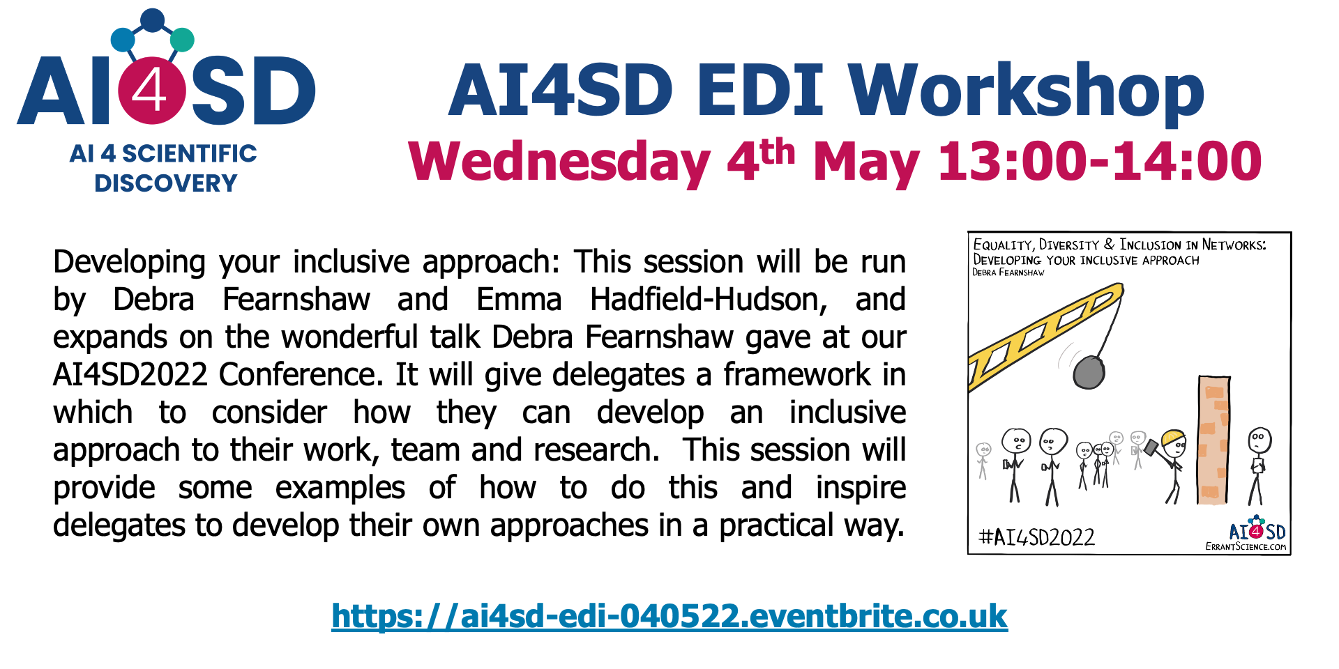 Read more about the article 04/05/2022 – AI4SD Equality, Diversity & Inclusion Workshop