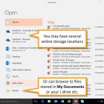 PowerPoint open file screen
