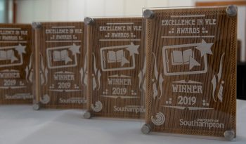 Blackboard & VLE Award 2019 trophies