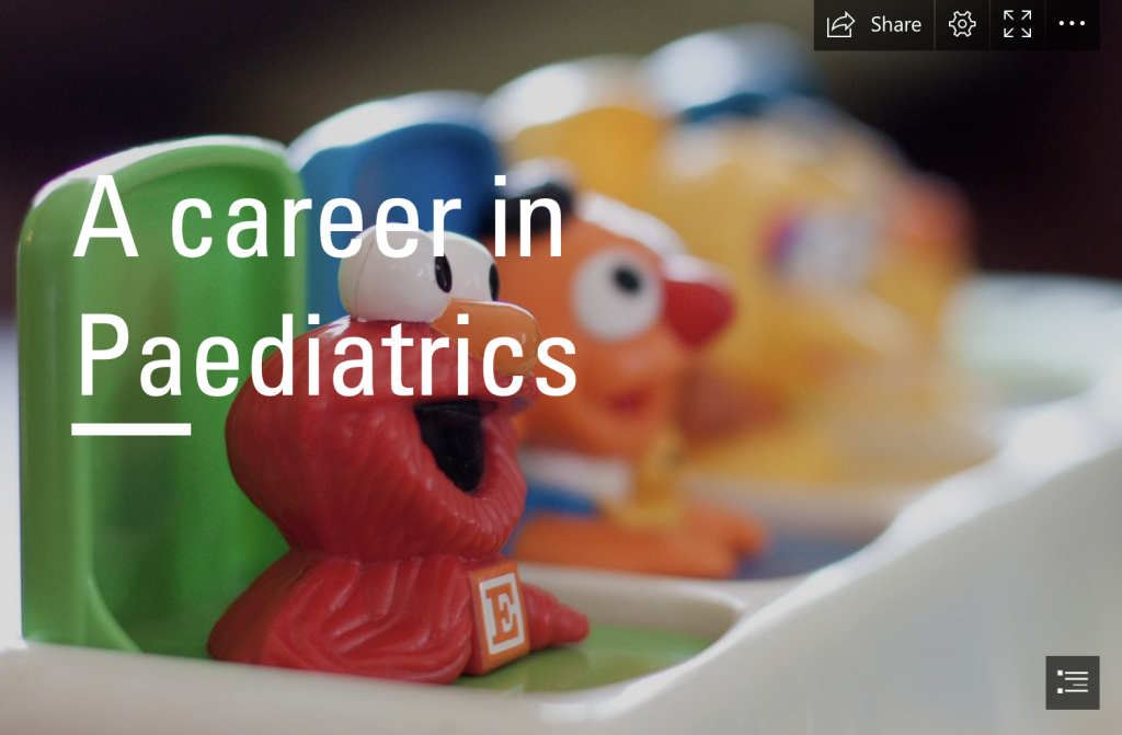 Find out more about a career in paediatrics