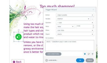 Screenshot from the virtual salon