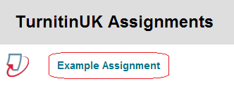 Locate TurnitinUK Assignment