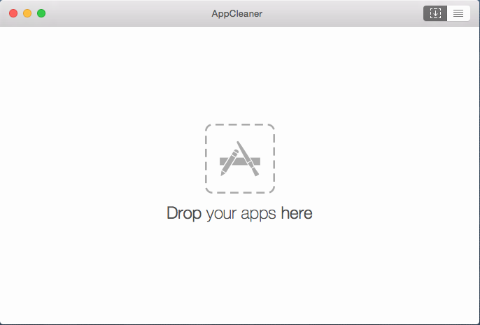 A focused view of the AppCleaner interface showing it is ready for use.