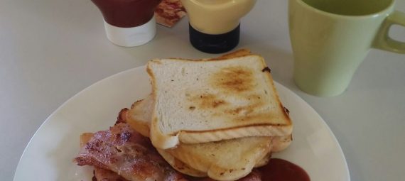 Bacon and toast