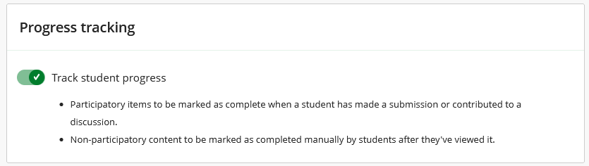 Blackboard Ultra – Progress Tracking – eLearning Support and Resources