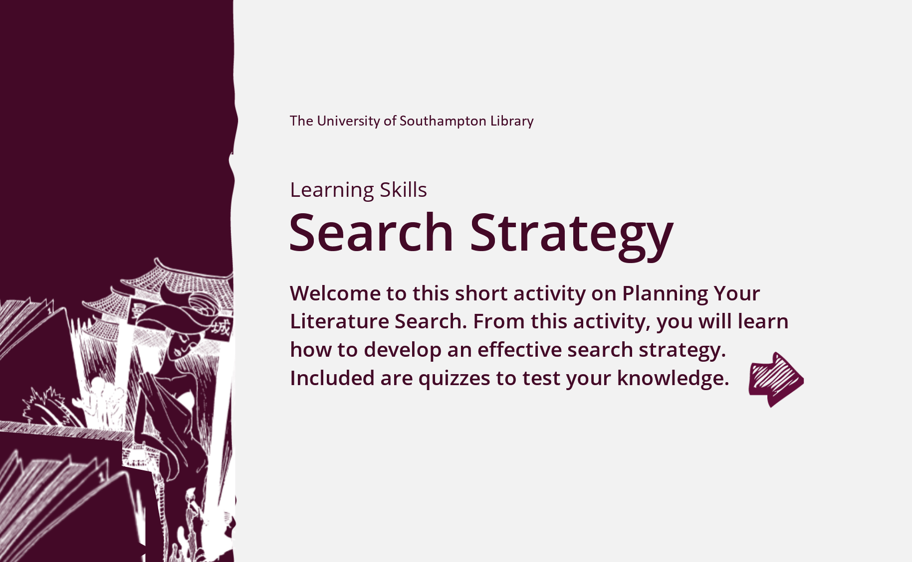 Search strategy interactive