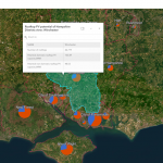 Screenshot of web map showing various layers