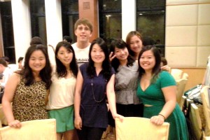 With Wang Laoshi at farewell dinner
