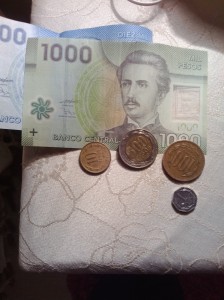 Chilean pesos. Strong easy to use. 920 pesos is roughly 1 GB pound 